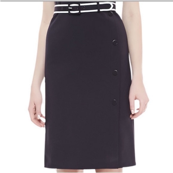 $398 Tory Burch NWT Navy Blue Sonia Dress Buttons & White Trim Belt sz XL - Picture 5 of 8